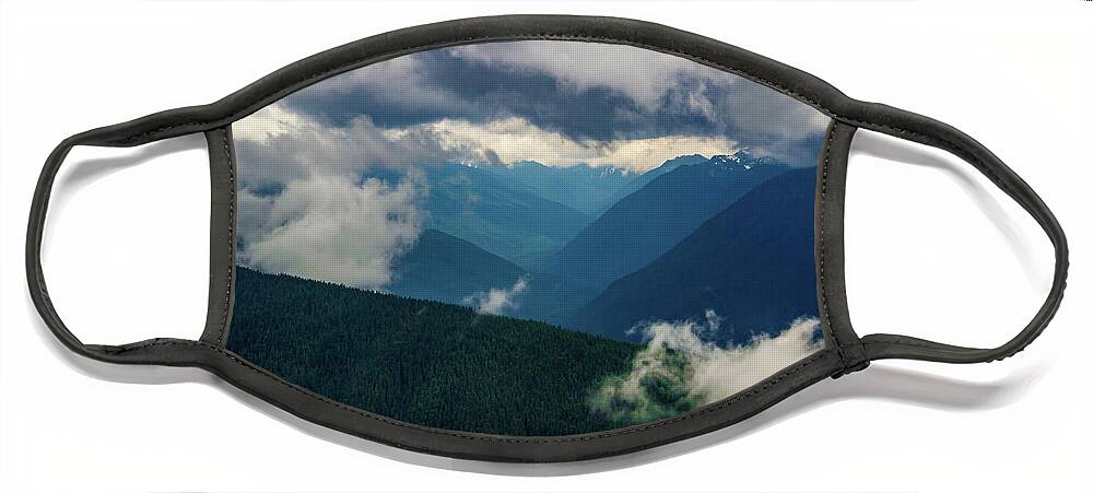 Hurricane Ridge Face Mask featuring the photograph Hurricane Ridge Storm Coming by Roslyn Wilkins