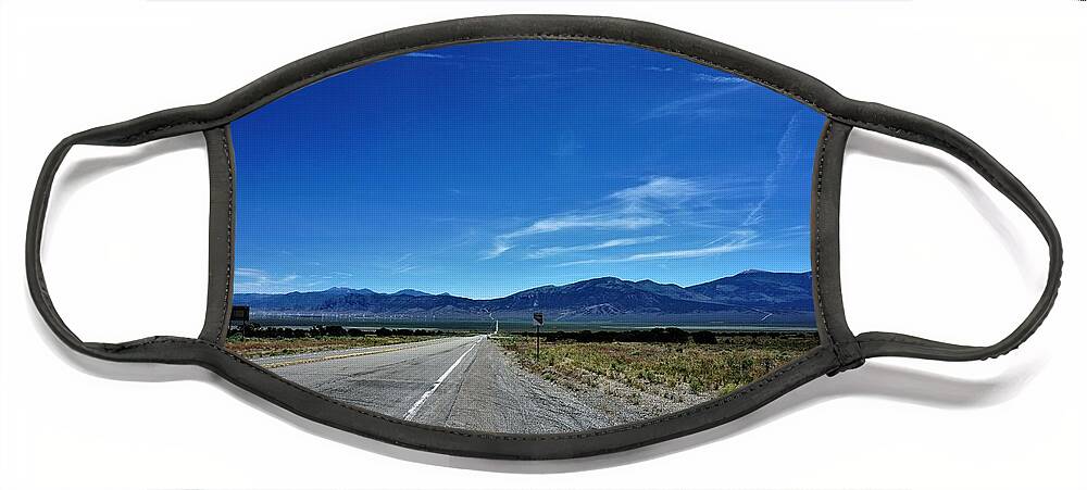 Nevada Face Mask featuring the photograph HWY 50, Nevada by Merle Grenz