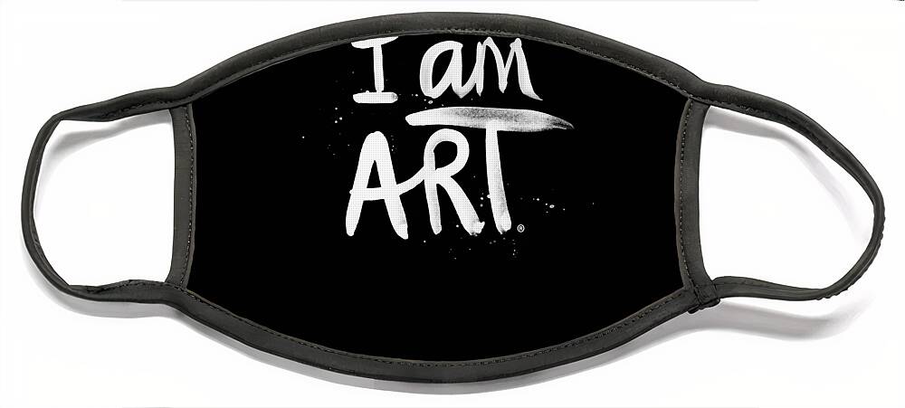 I Am Art Face Mask featuring the mixed media I Am Art- Painted by Linda Woods