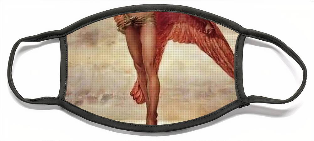William Blake Richmond Face Mask featuring the painting Icarus by Richmond by William Blake Richmond