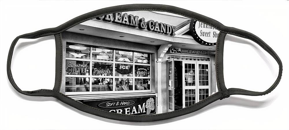 Jersey Shore Face Mask featuring the photograph Ice Cream and Candy Shop at The Boardwalk - Jersey Shore by Angie Tirado