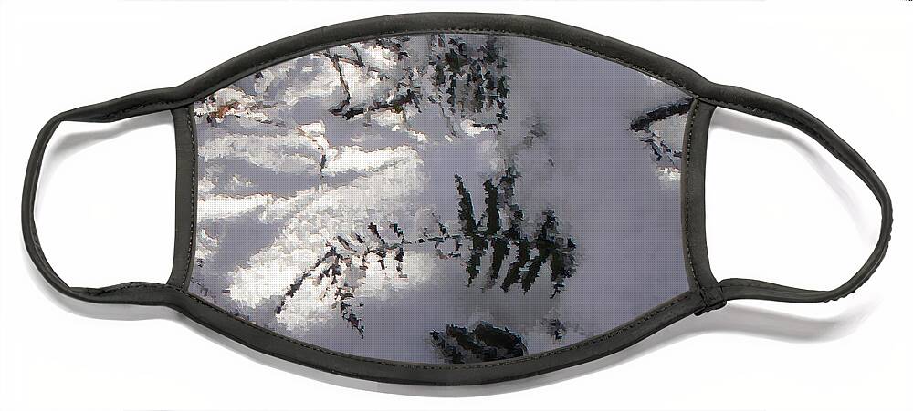 Winter Face Mask featuring the photograph Icy Fern by Nicole Angell