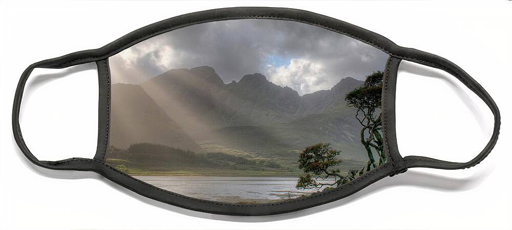 Scottish Landscapes Face Mask featuring the photograph Nature landscape Isle of Sky Scotland by Michalakis Ppalis