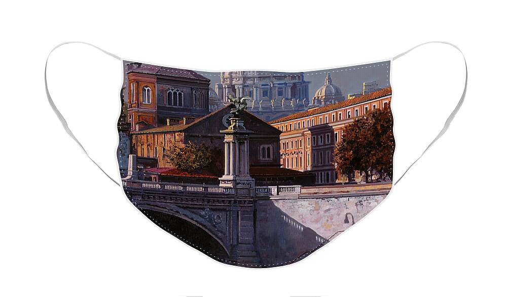Rome Face Mask featuring the painting Il Cupolone by Guido Borelli