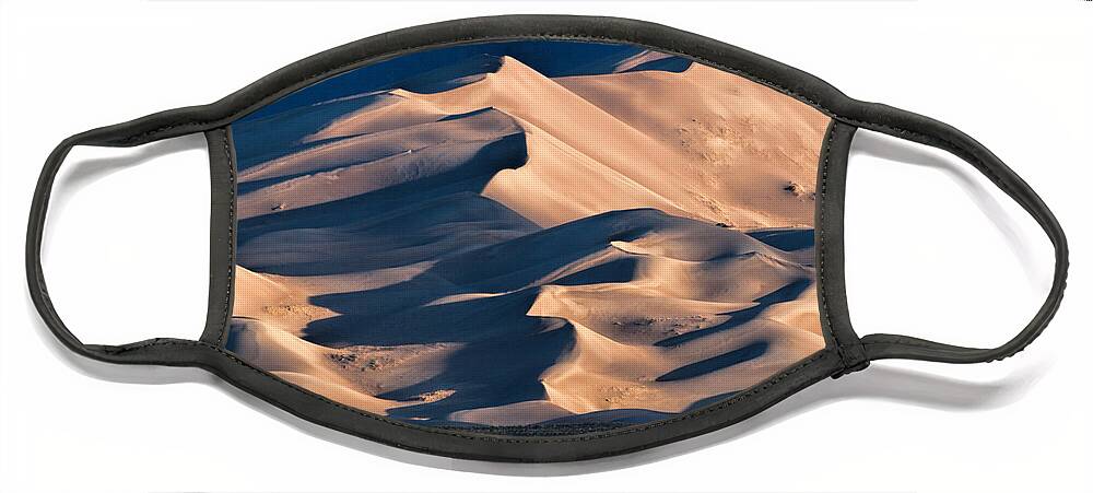 Sunrise Face Mask featuring the photograph Illuminated Sand Dunes by Alana Thrower