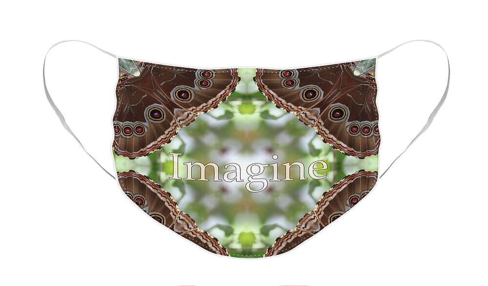 Abstract Art Face Mask featuring the photograph Imagine by Mary Buck