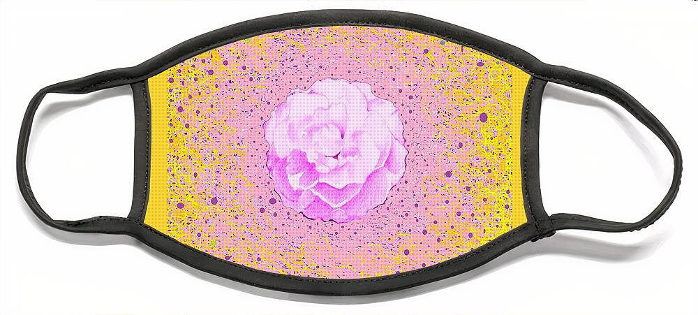 Rose Face Mask featuring the digital art In Pink by Helena Tiainen