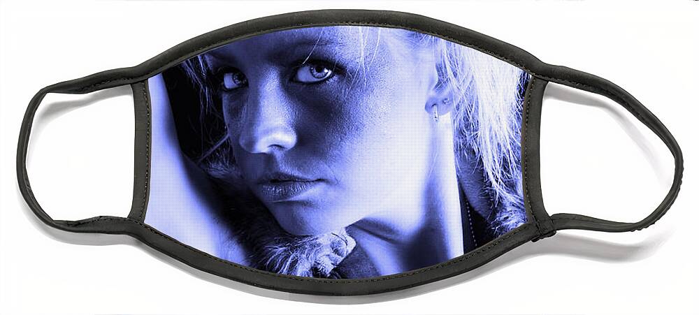 Artistic Photographs Face Mask featuring the photograph In the Blue by Robert WK Clark