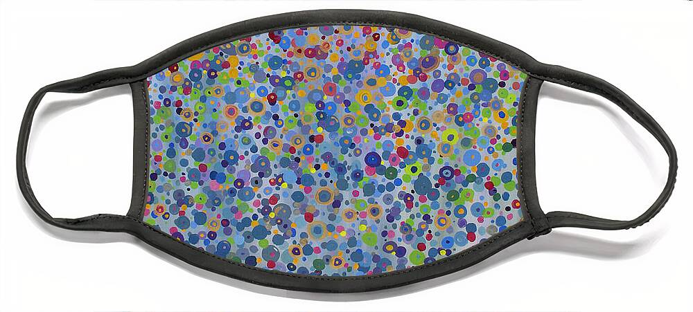 Dots Face Mask featuring the painting Infinite Inspiration by Stacey Zimmerman