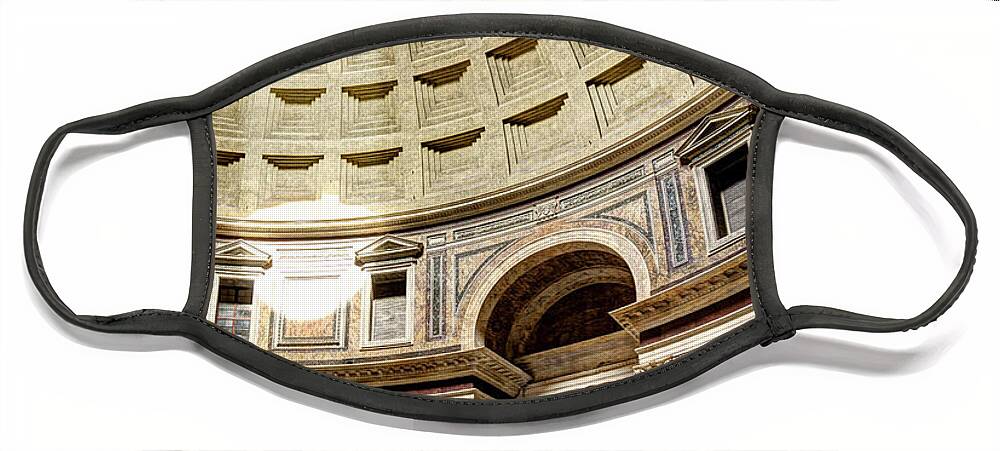 Pantheon Face Mask featuring the photograph Inside the Pantheon by Weston Westmoreland