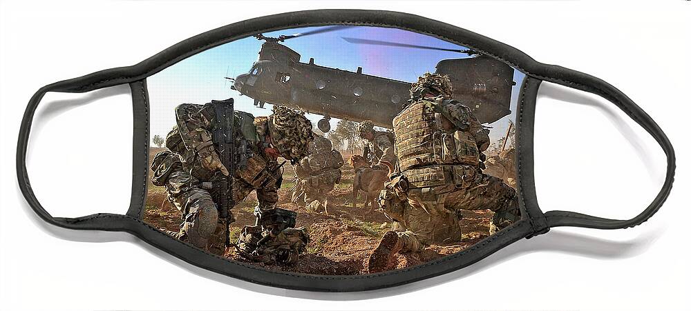 Army Face Mask featuring the photograph Into Battle by Roy Pedersen