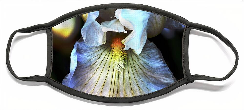 Iris Face Mask featuring the photograph Irresistibly Iris by Angelina Tamez