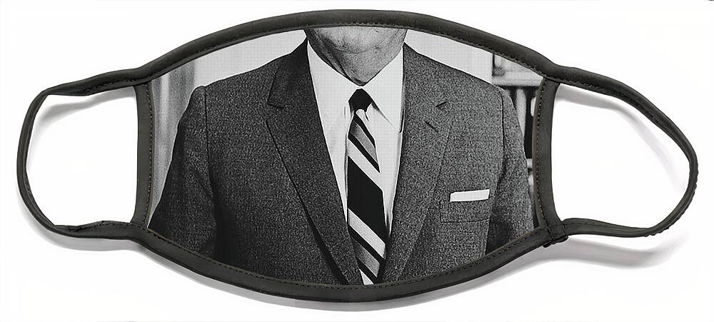 J. Edgar Hoover Face Mask featuring the photograph J. Edgar Hoover 1961 by Mountain Dreams
