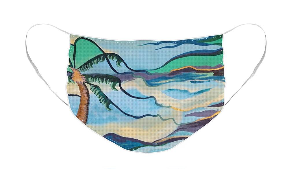 Jamaica Face Mask featuring the painting Jamaican Sea Breeze by Jan Steinle