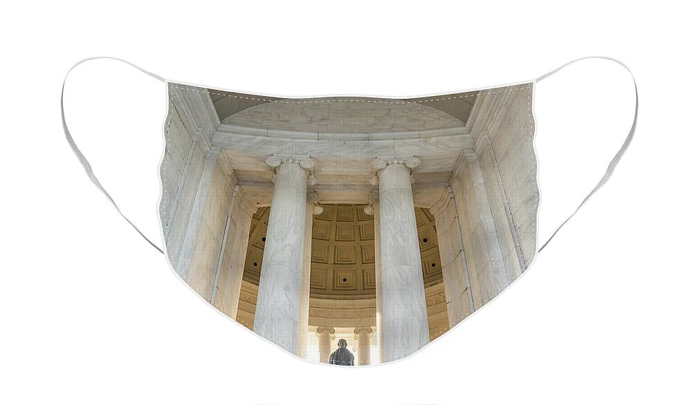 Usa Face Mask featuring the photograph Jefferson by Framing Places