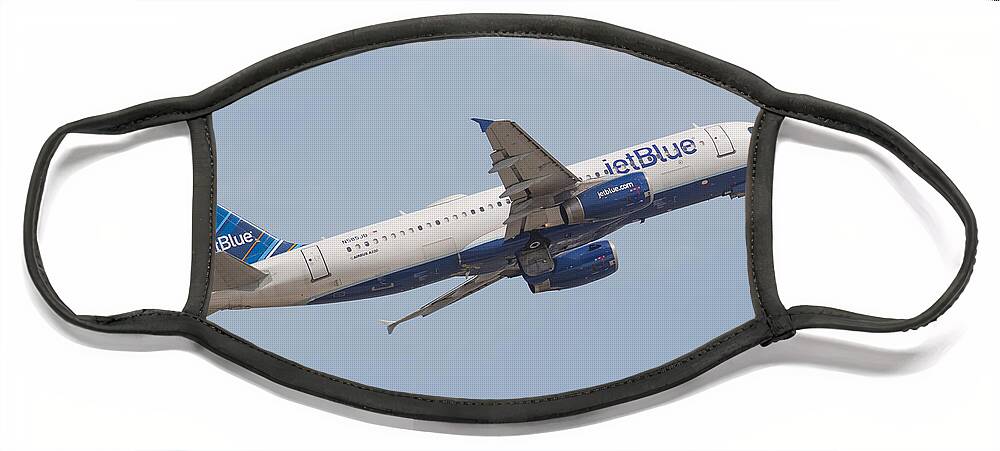 Jetblue Face Mask featuring the photograph Jet Blue by Dart Humeston