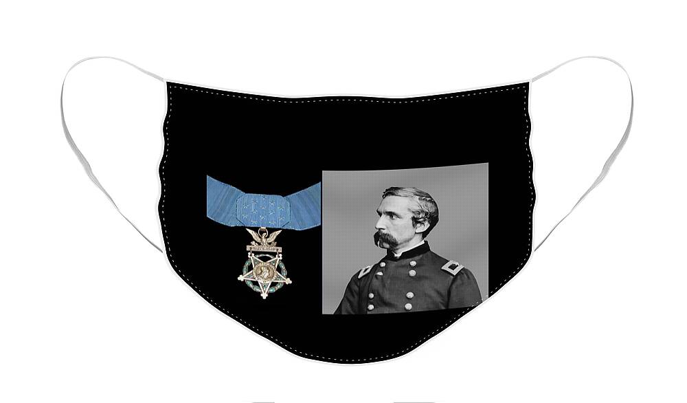 General Chamberlain Face Mask featuring the painting J.L. Chamberlain and The Medal of Honor by War Is Hell Store