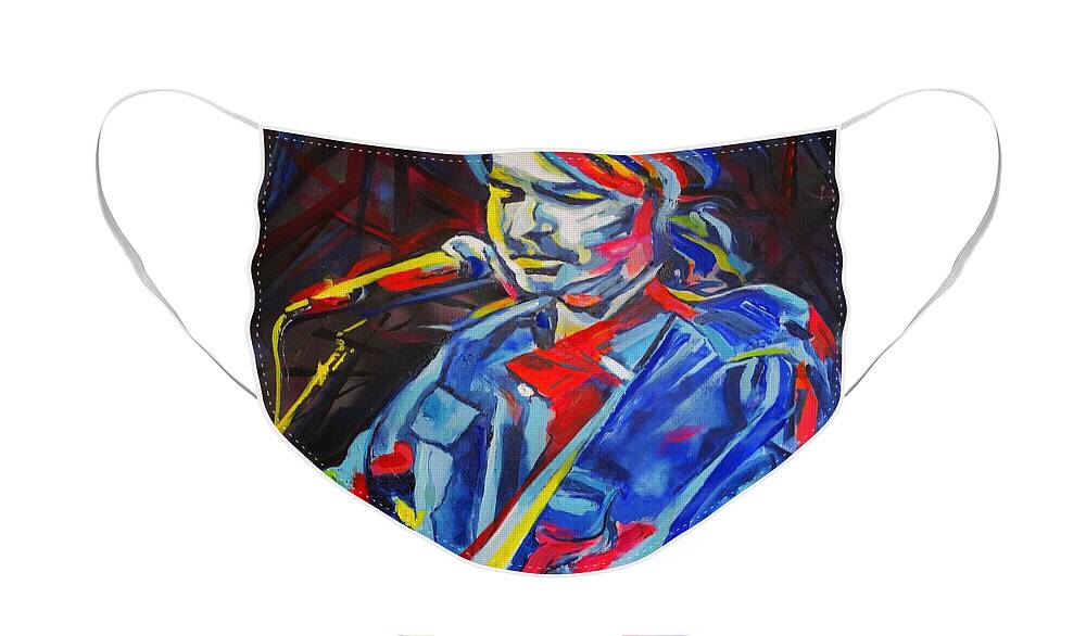 John Prine Face Mask featuring the painting John Prine #3 by Eric Dee
