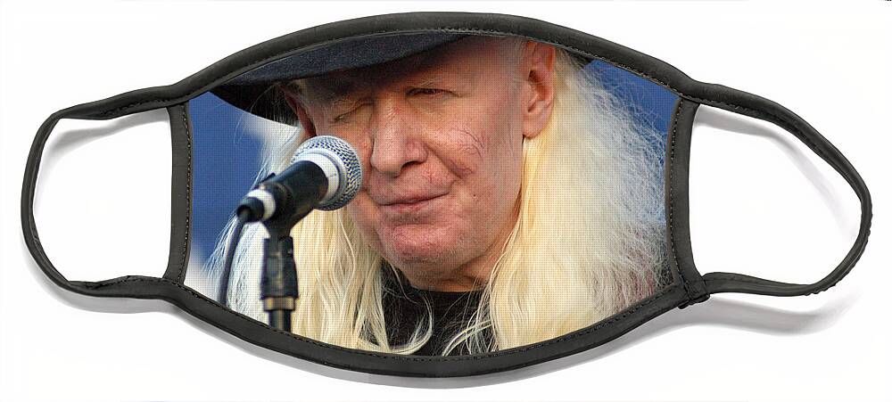 Johnny Winter Face Mask featuring the photograph Johnny Winter by Mike Martin