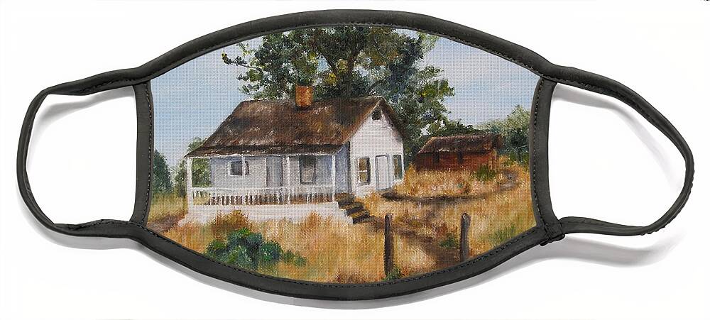 House Face Mask featuring the painting Johnny's Home by Lori Brackett