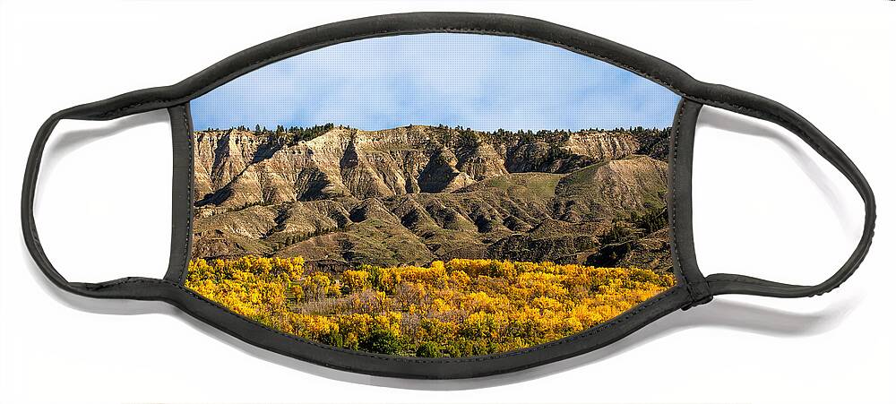 Autumn Face Mask featuring the photograph Judith River Autumn by Todd Klassy