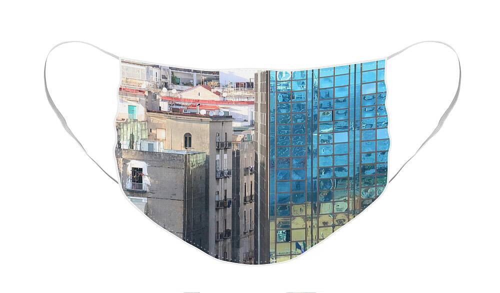 Glass Face Mask featuring the photograph Juxtaposition One Naples by Laura Davis