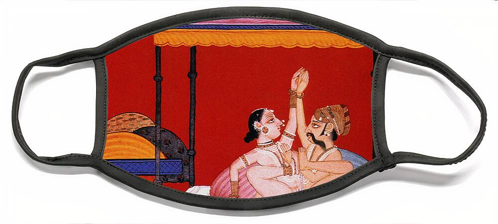 Asian Face Mask featuring the painting Kama Sutra by Vatsyayana