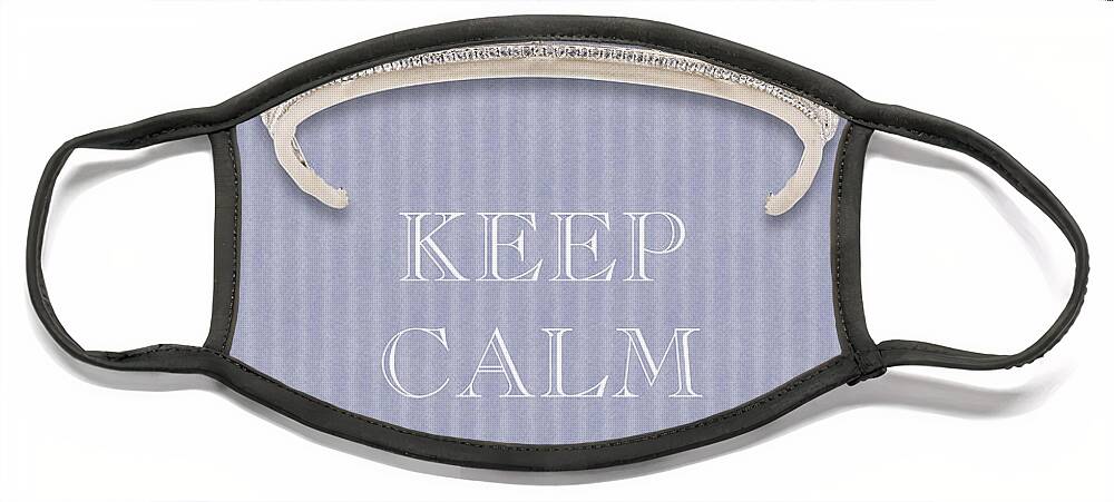 Keep Calm And Dance Face Mask featuring the photograph Keep Calm and Dance Diamond Tiara Lavender Flannel by Kathy Anselmo