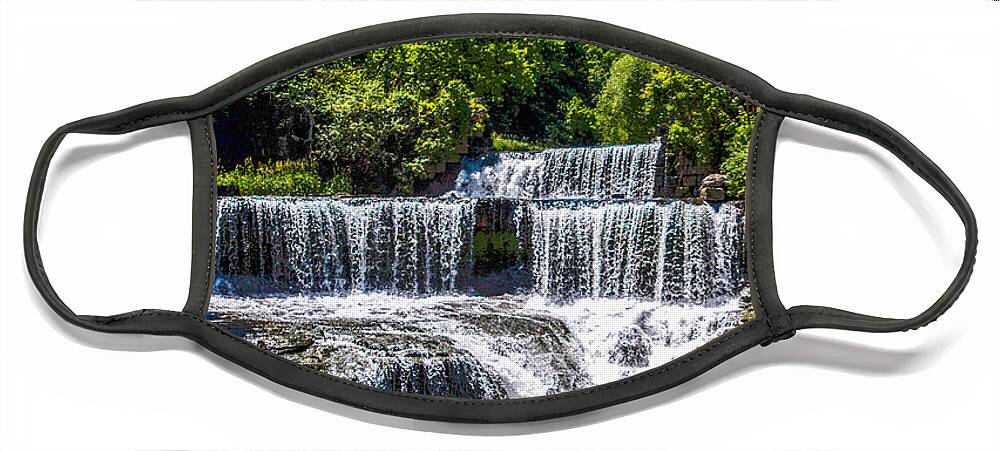 Keuka Face Mask featuring the photograph Keuka Outlet Waterfall by William Norton