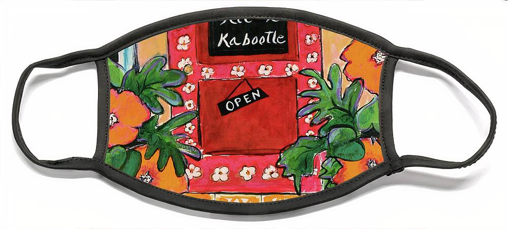 Exterior Face Mask featuring the painting Kit 'n Kabootle by Linda Holt