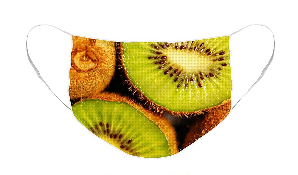 Kiwi Face Mask featuring the photograph Kiwi Fruit by Nancy Mueller