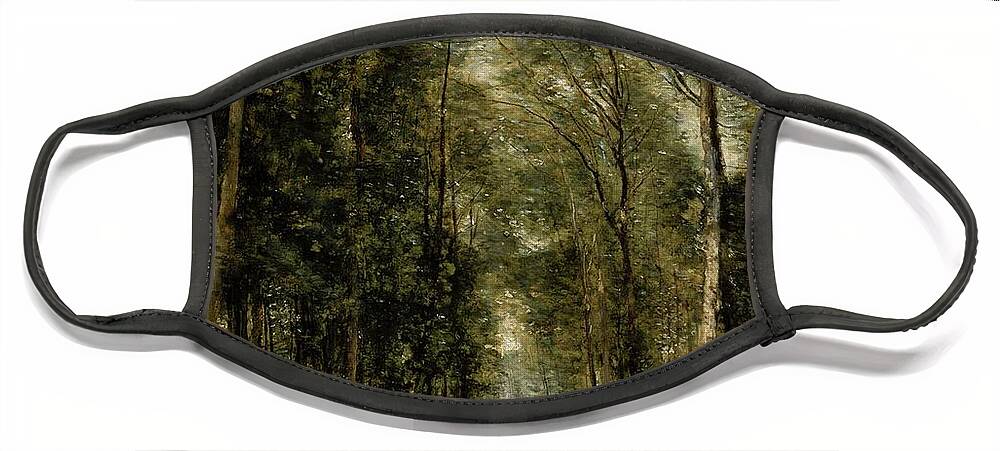 Bacchanal Face Mask featuring the painting La Bacchanal by Camille Corot