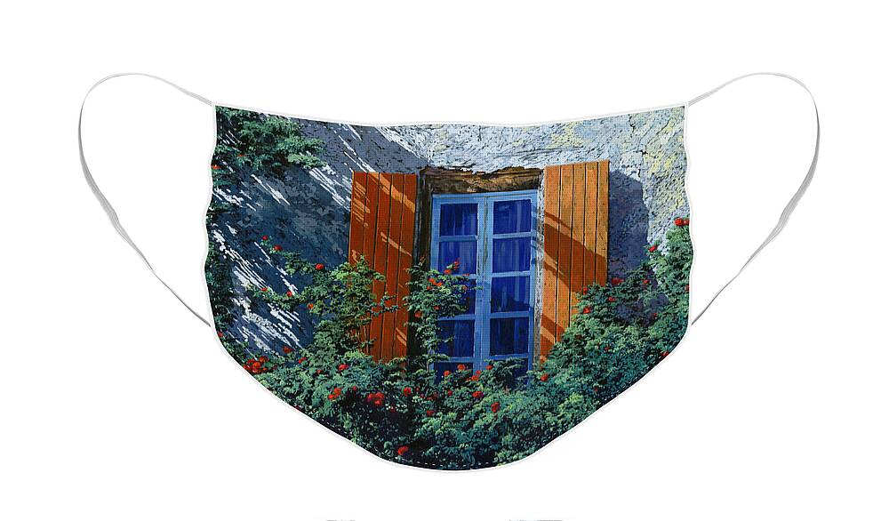 Wallscape Face Mask featuring the painting La Finestra E Le Ombre by Guido Borelli