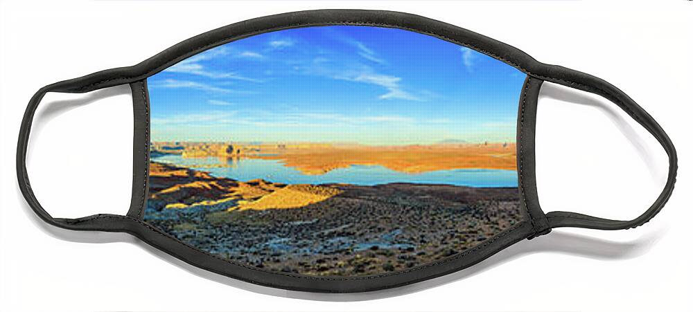 Lake Powell Face Mask featuring the photograph Lake Powell Sunset by Raul Rodriguez