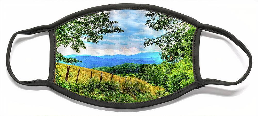 Laurel Hill Road Face Mask featuring the photograph Laurel Hill View by Dale R Carlson