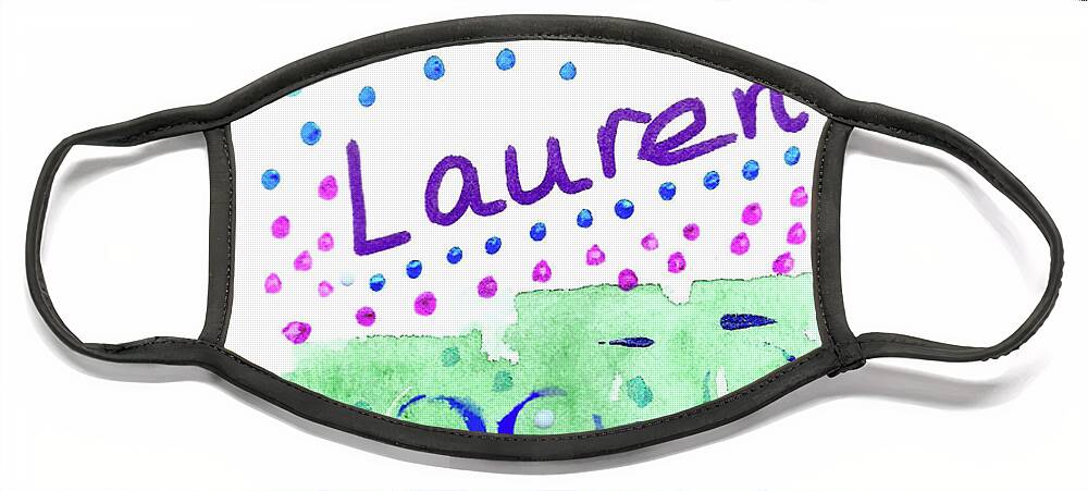 Lauren Face Mask featuring the painting Lauren 2 by Corinne Carroll