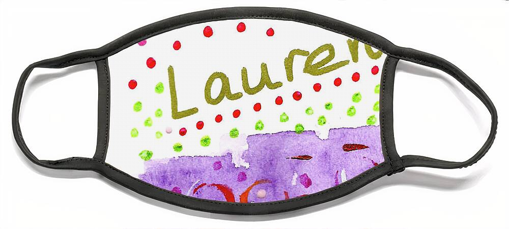 Lauren Face Mask featuring the painting Lauren by Corinne Carroll