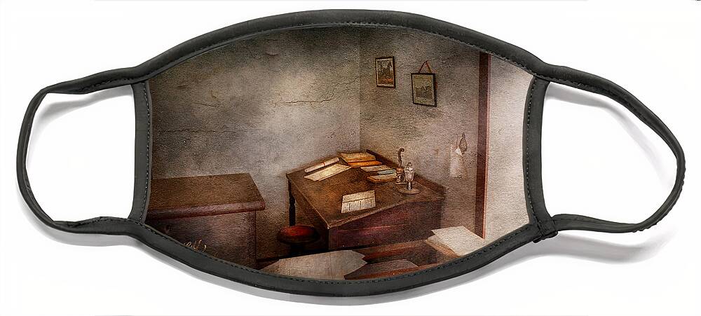 Hdr Face Mask featuring the photograph Lawyer - The Law office by Mike Savad