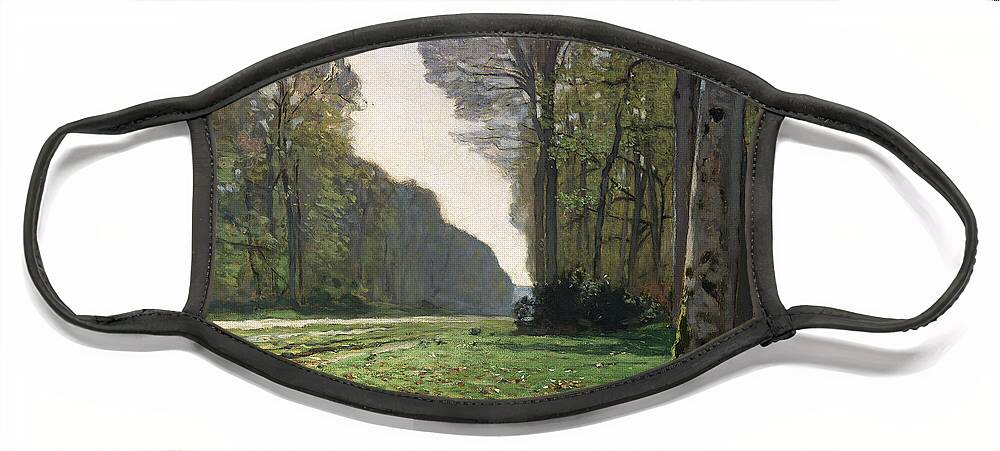 The Face Mask featuring the painting Le Pave de Chailly by Claude Monet