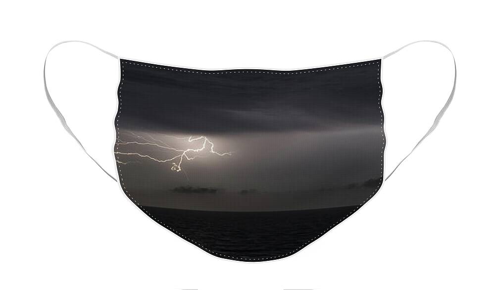 Lightning Face Mask featuring the photograph Lightning at Sea II by William Dickman