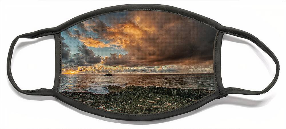 Hawaii Face Mask featuring the photograph Like The First Morning by Bill Roberts