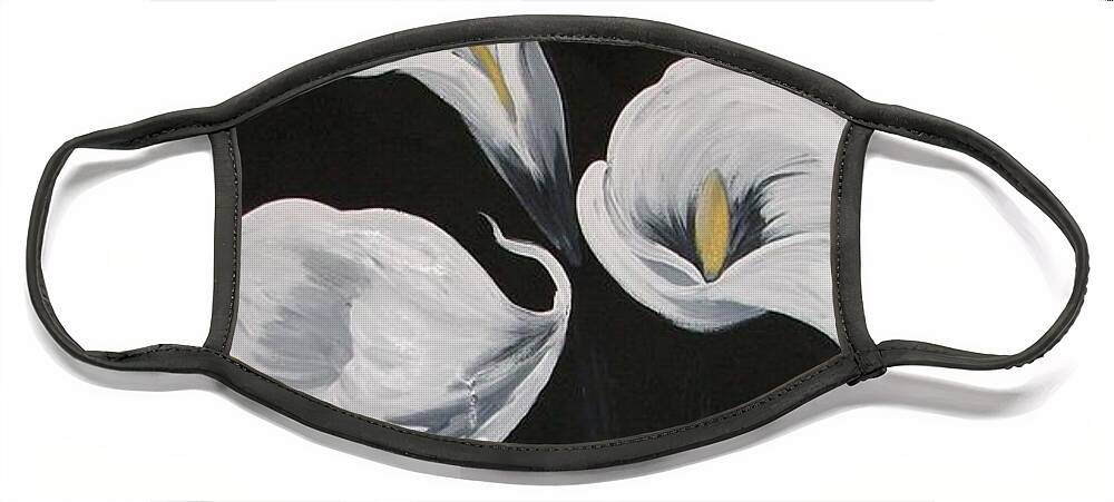 Floral Face Mask featuring the painting Lilies ffor Brandy by Tami Booher