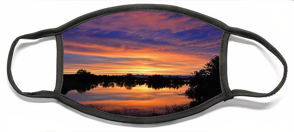 Sunset Face Mask featuring the photograph Little Fly Creek Sunset 1 by Keith Stokes