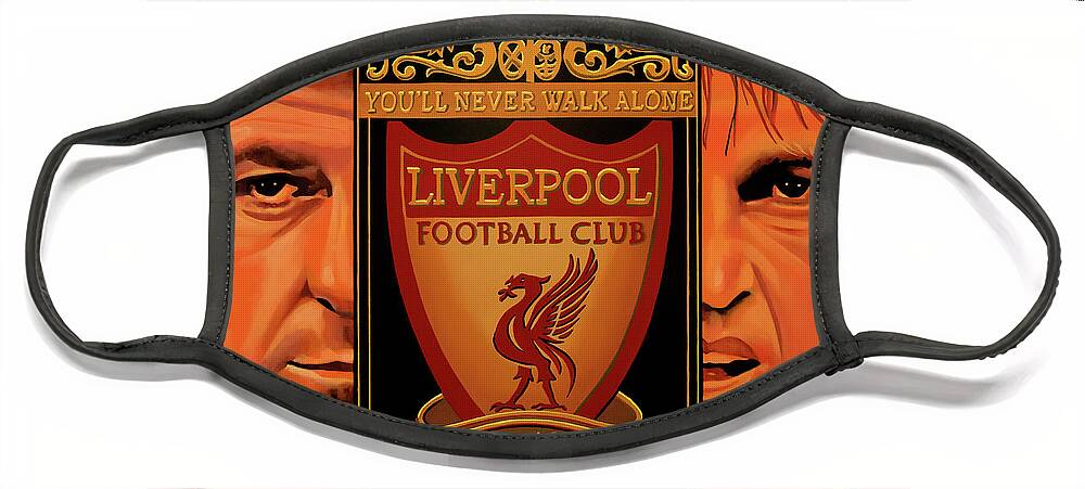 Liverpool Face Mask featuring the painting Liverpool Painting by Paul Meijering