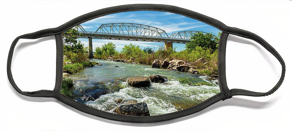 Highway 71 Face Mask featuring the photograph Llano River by Raul Rodriguez