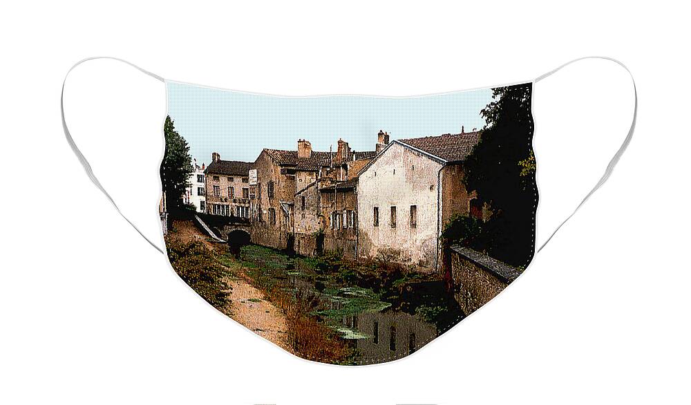 France Face Mask featuring the photograph Loire Valley Village Scene by Nancy Mueller
