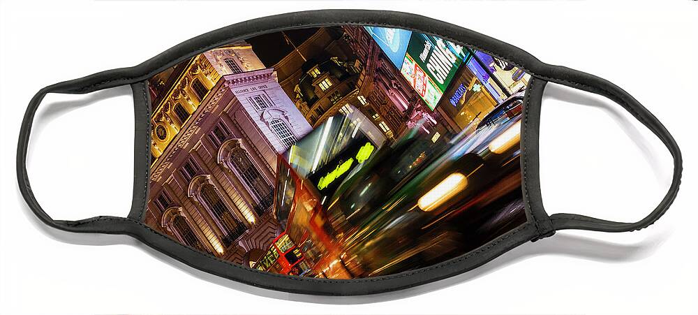 London Face Mask featuring the photograph London Bustle by Rick Deacon