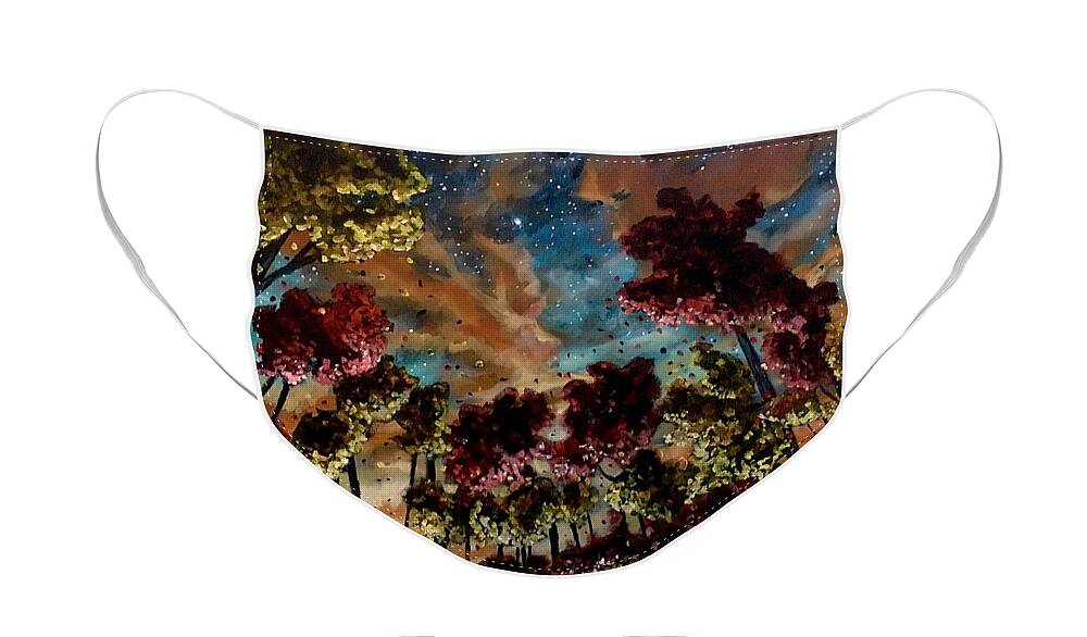 Landscape Face Mask featuring the painting Lost In A Dream by Joel Tesch