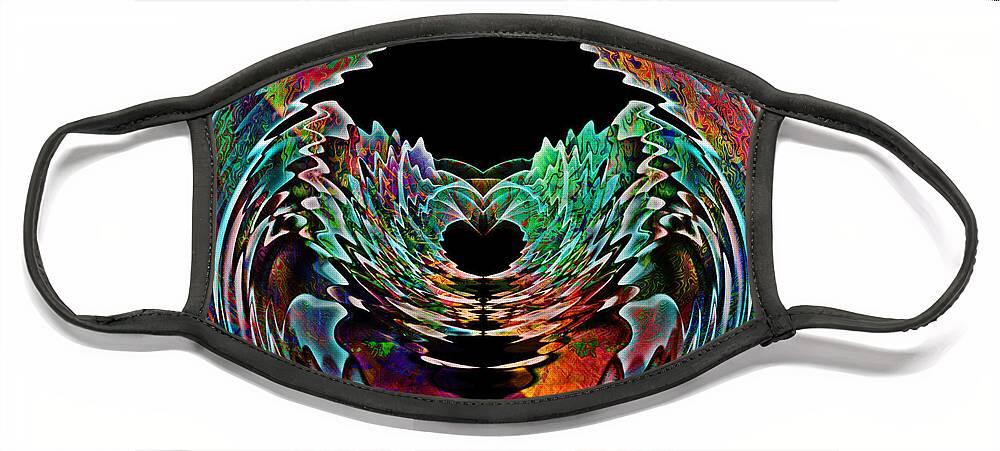 Lotus Face Mask featuring the digital art Lotus in a Bowl by Barbara Berney