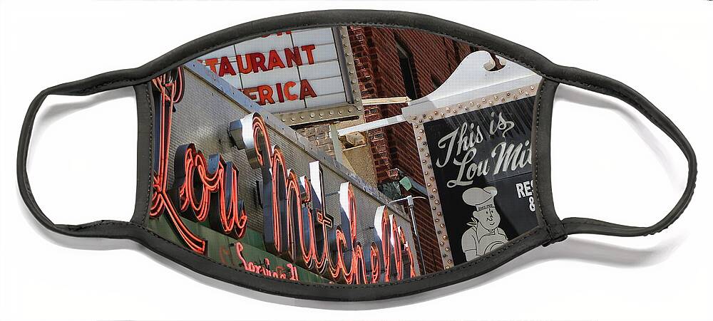 Lou Mitchell's Restaurant Face Mask featuring the photograph Lou Mitchells Restaurant And Bakery Chicago by Colleen Cornelius
